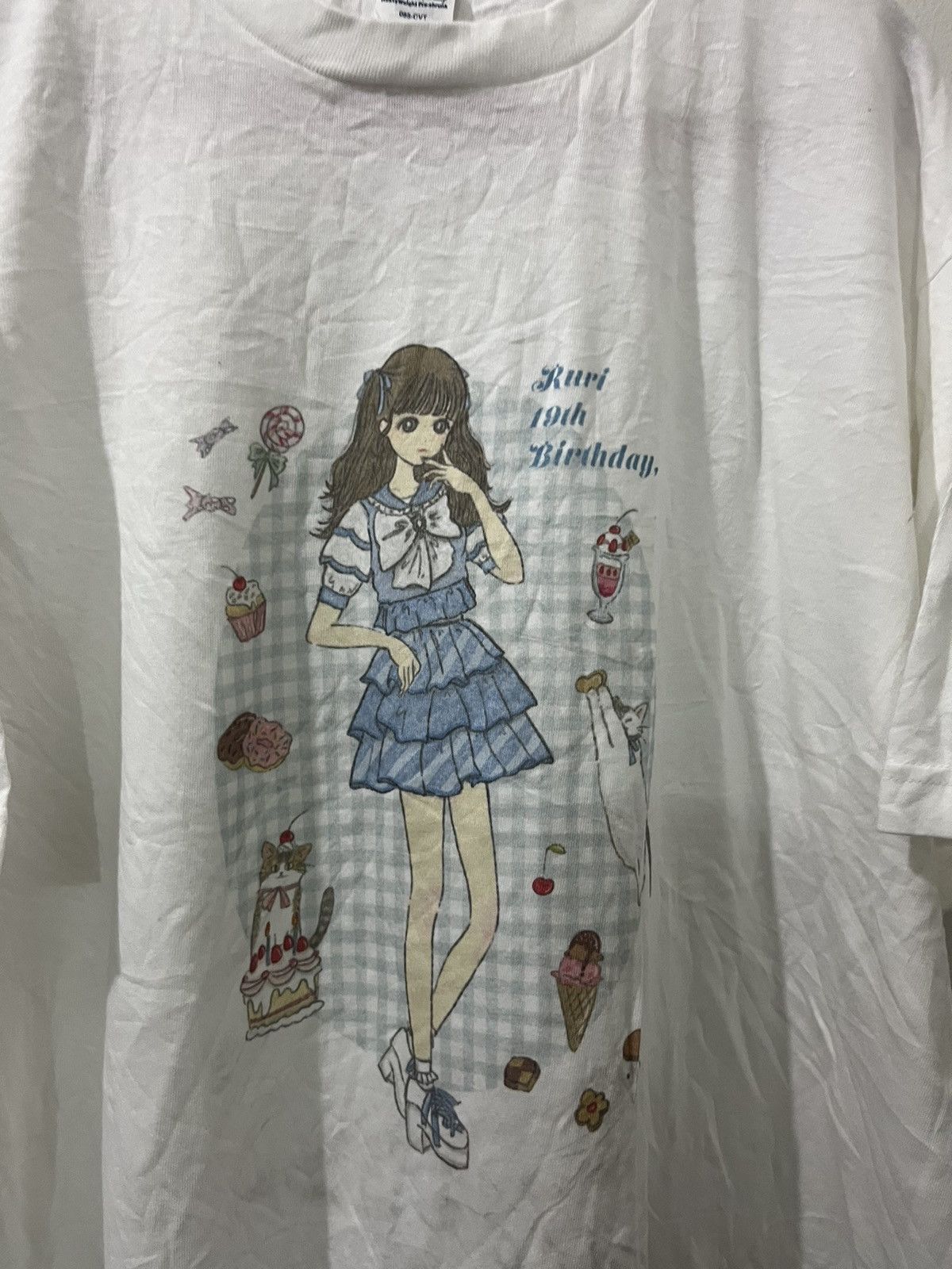 Anime 💥Japan Anime Ruri 10th Birthday Oversized Tee Size US XL / EU 56 / 4 - 2 Thumbnail