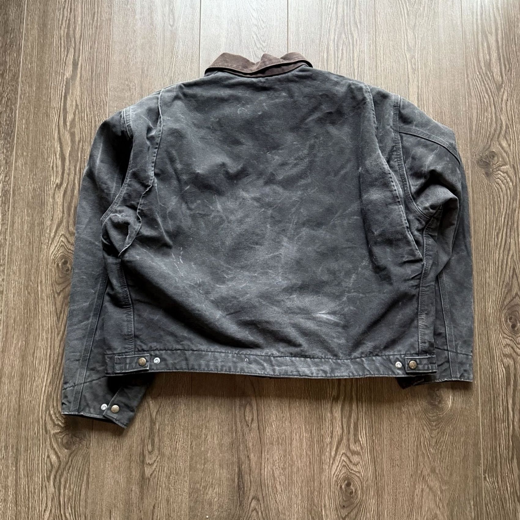 Carhartt VINTAGE Carhartt Jacket 2XL Black Cotton Canvas J97 Lined Polyester Zipper Logo Embroidered Grunge USA 90s Men Overcoat Size US XXL / EU 58 / 5 - 7 Thumbnail