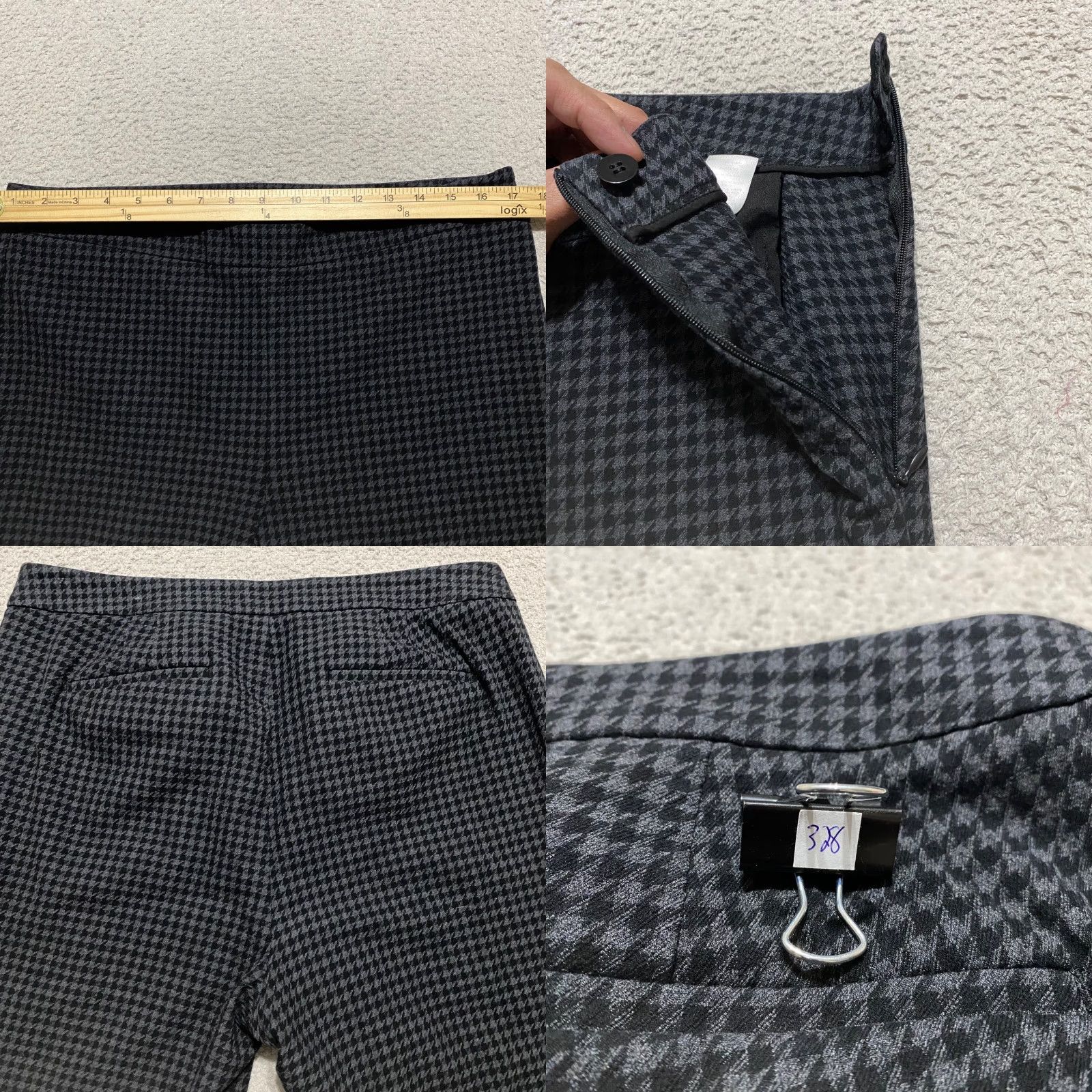 Talbots Talbots Pants Regular 14 Gray Plaid Straight Ankle Chatham Business Casual Womens Size 14 Gray Plaid Stretch 28in Inseam Men? Womens Size 24" / US 00 / IT 34 - 8 Thumbnail