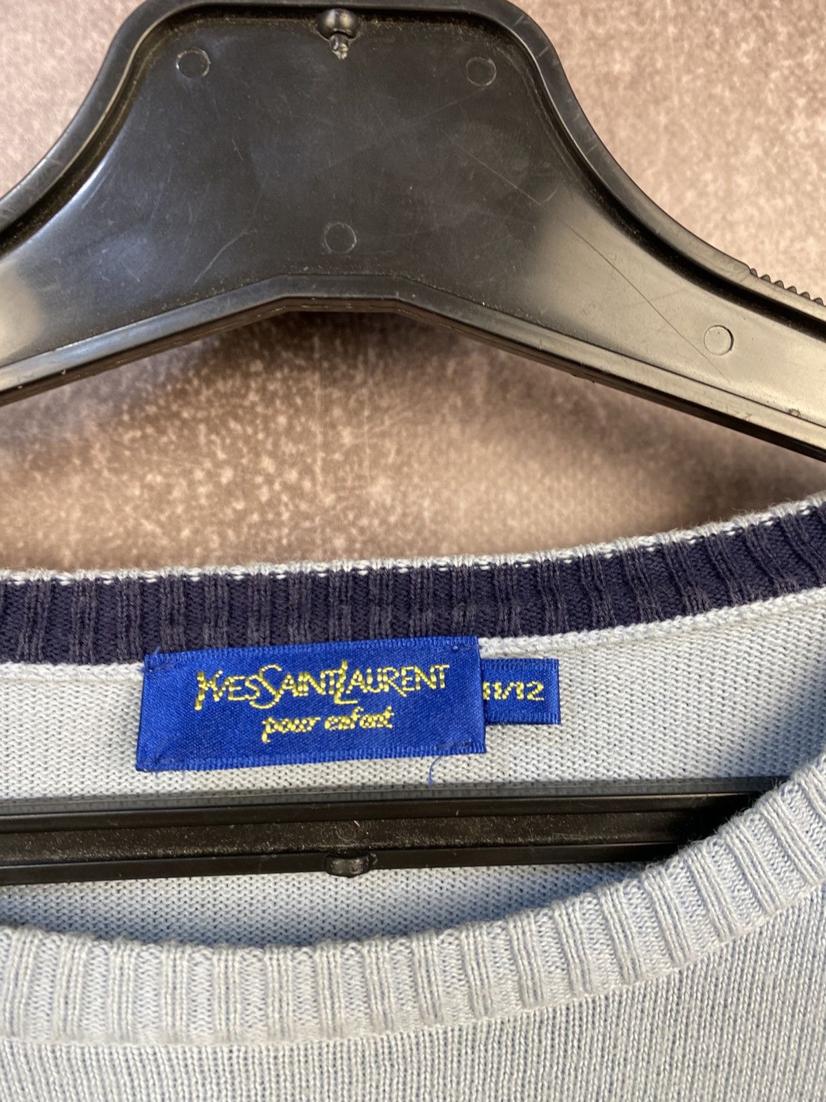 Vintage Blue YSL Sweater Yves Saint Laurent Sweater Size US XXS / EU 40 - 6 Thumbnail