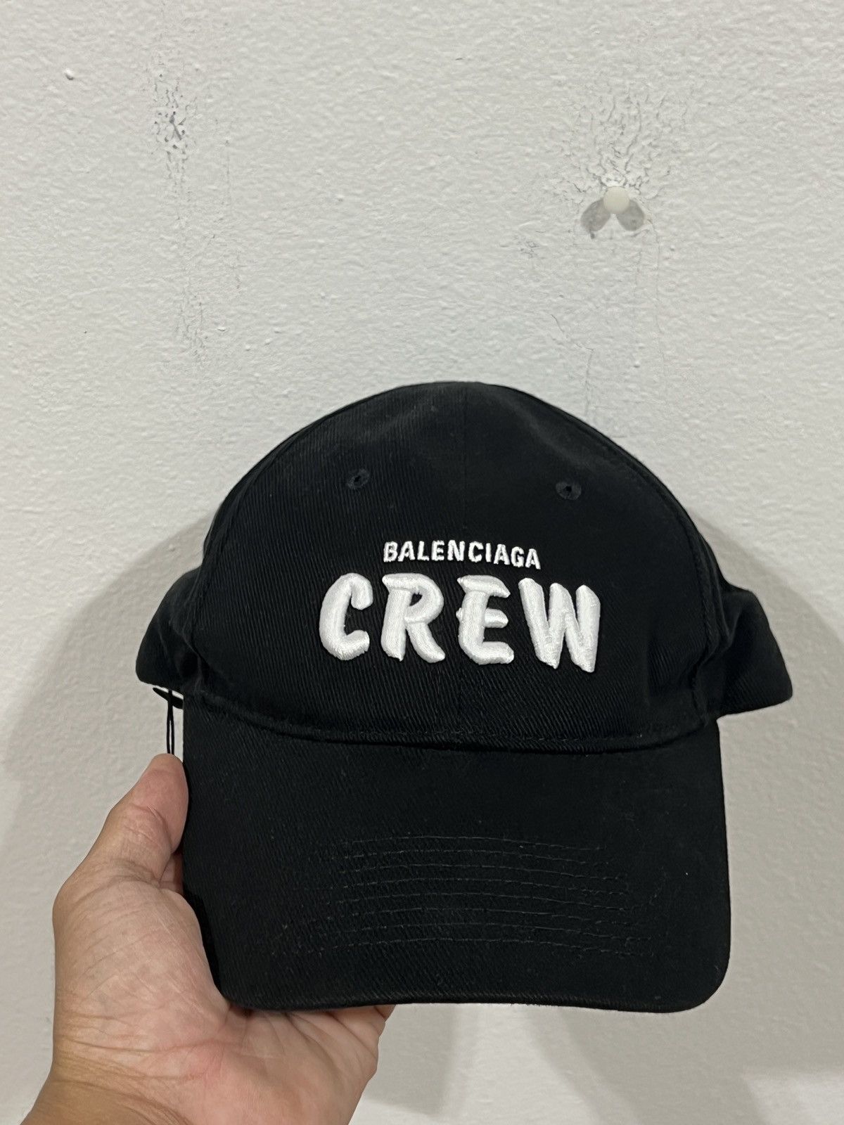 Balenciaga Balenciaga Crew Embroidered Black Cap Size ONE SIZE - 1 Thumbnail