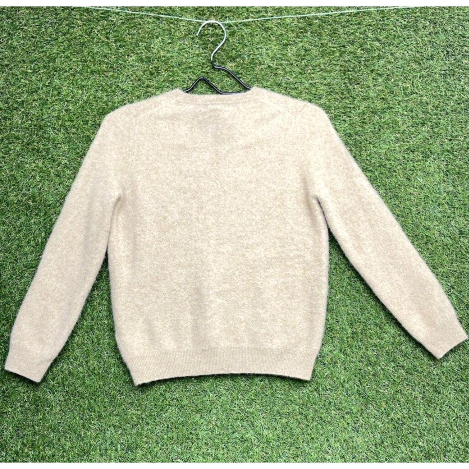 Marks & Spencer M & S Autograph Cashmere Sweater Womens UK 12 Fits Small 100% Beige Fall Warm Y2K Size S / US 4 / IT 40 - 2 Thumbnail