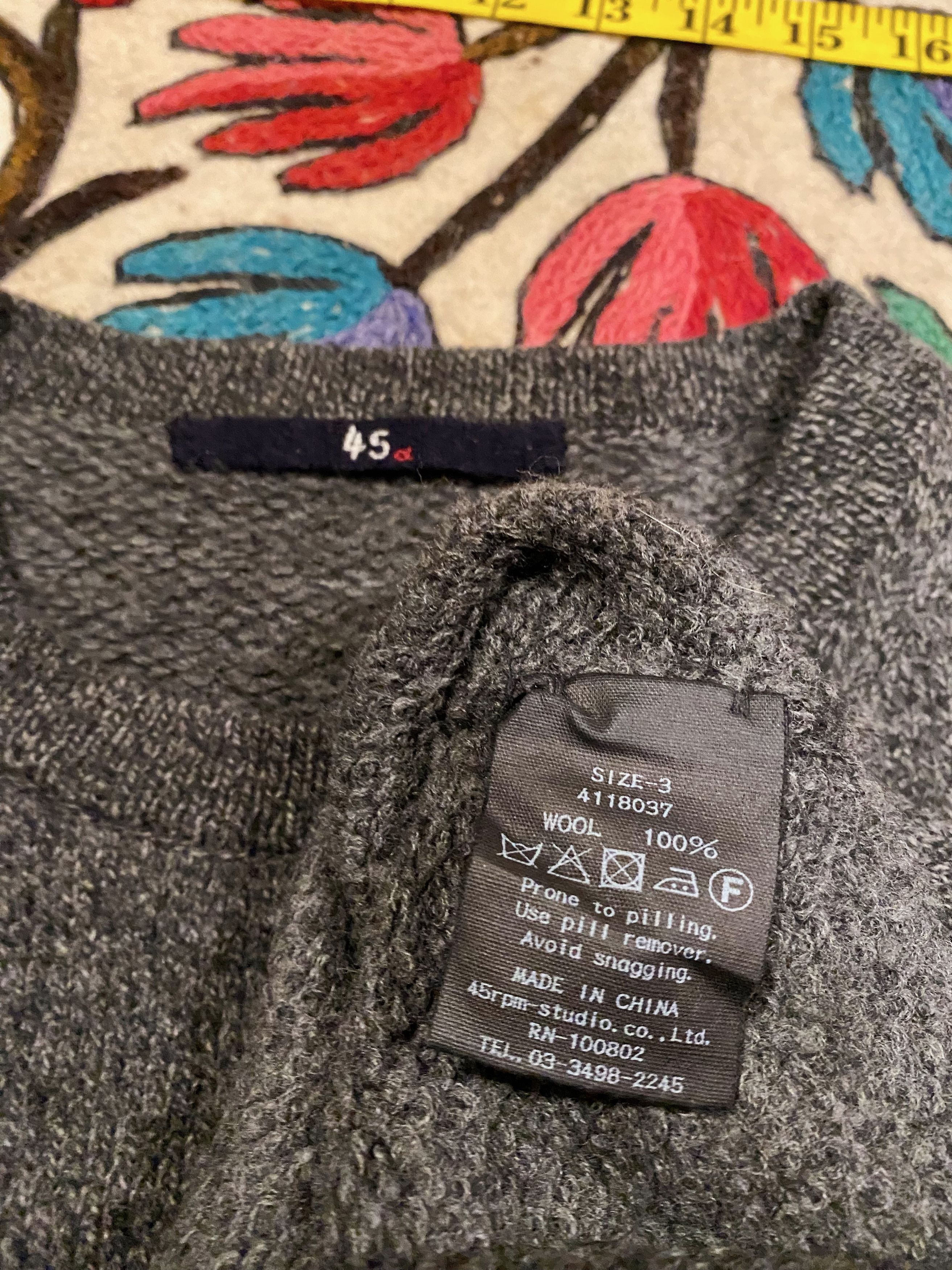 45rpm Japanese wool sweater Size US S / EU 44-46 / 1 - 8 Thumbnail
