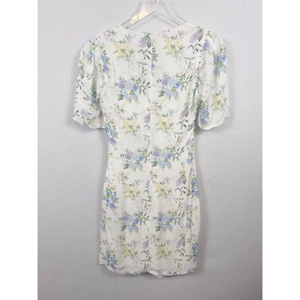 The Kooples NWT The Kooples Floral Shirred Puff-Sleeve Mini Dress XS Size XS / US 0-2 / IT 36-38 - 7 Thumbnail