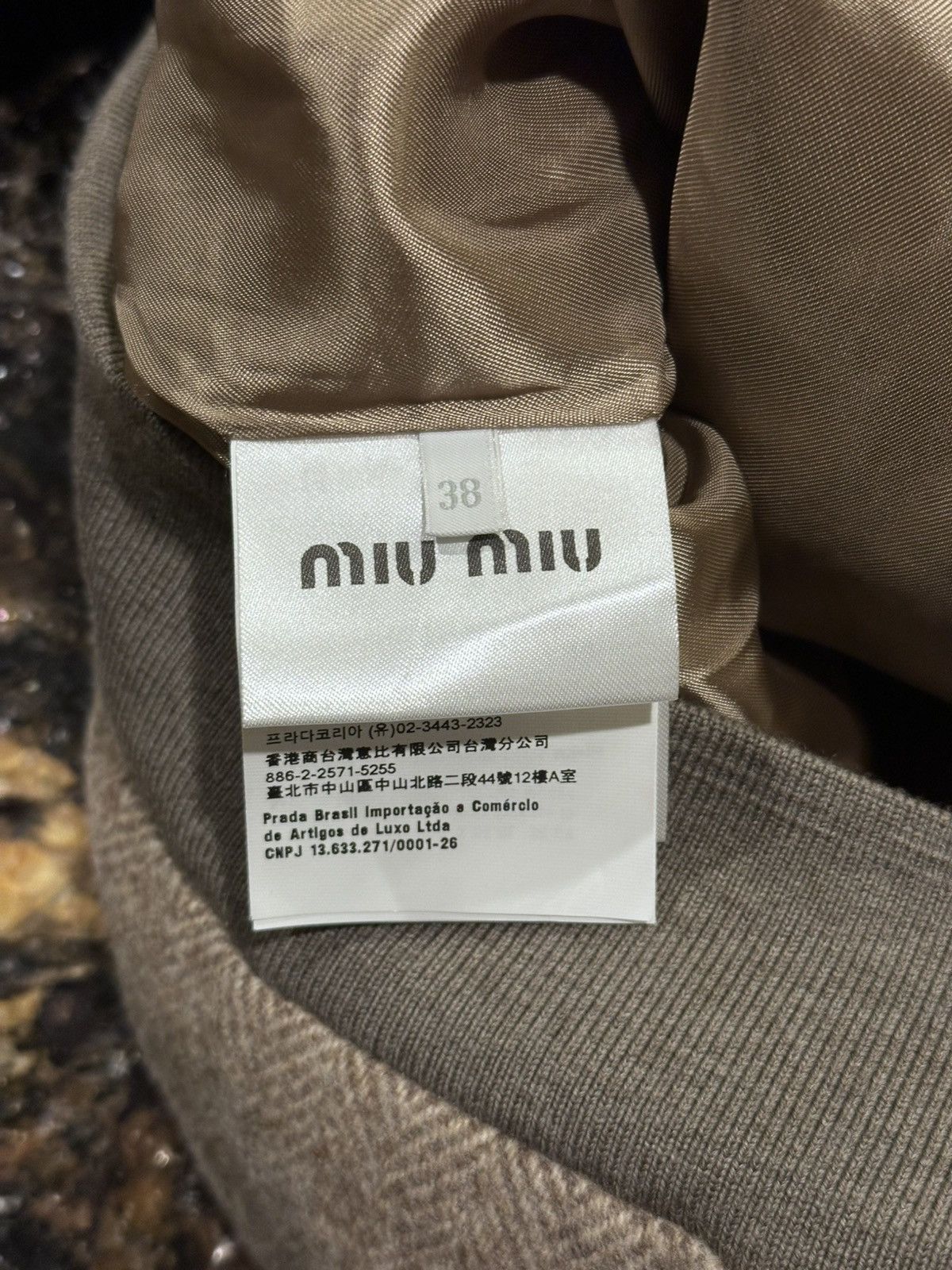 Miu Miu Miu Miu Brown / Biege Chevron Cord Logo Blouson Zip Jacket Size M / US 6-8 / IT 42-44 - 18 Thumbnail