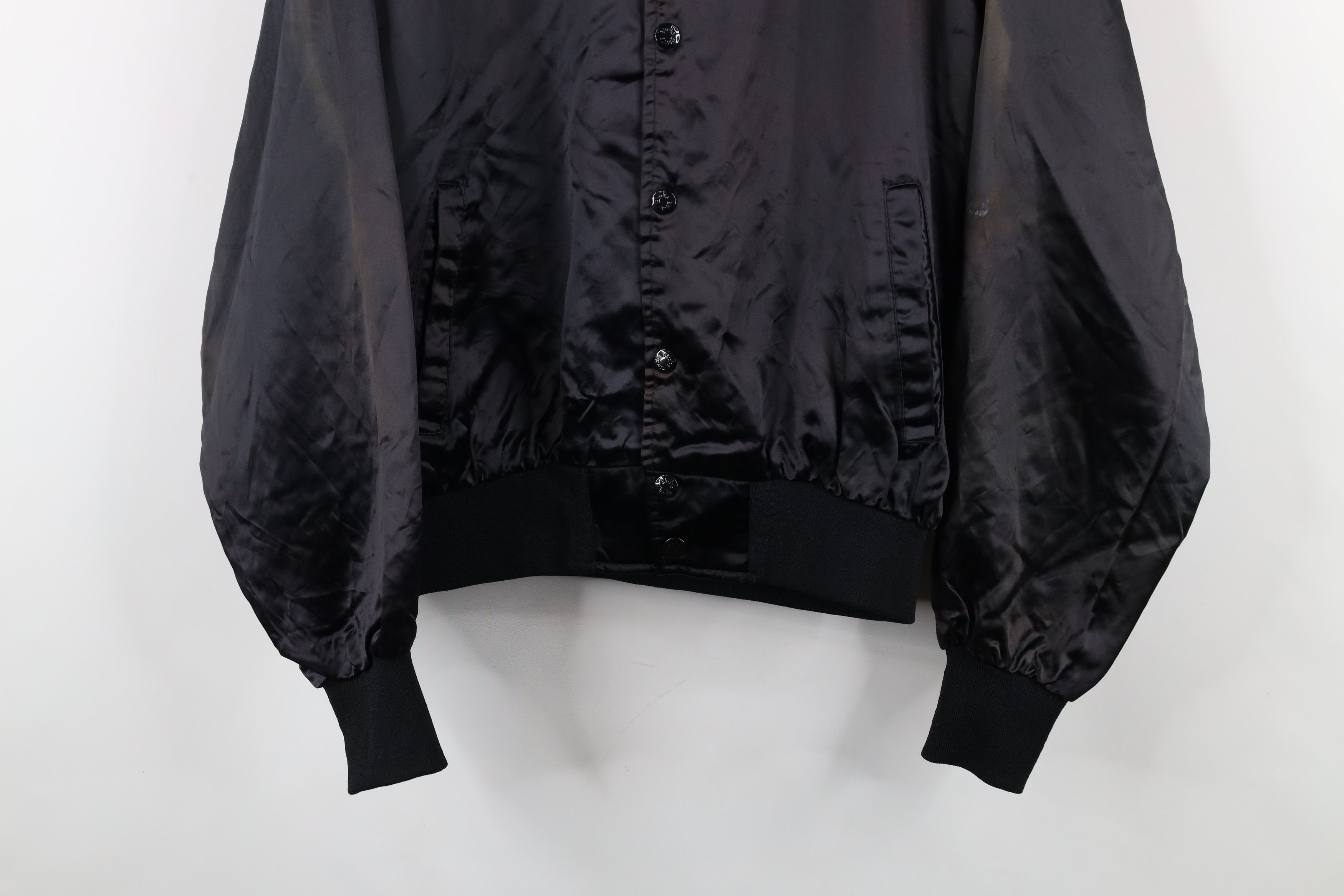 Vintage Vintage 70s 80s Streetwear Peacock Satin Bomber Jacket USA Size US L / EU 52-54 / 3 - 3 Thumbnail