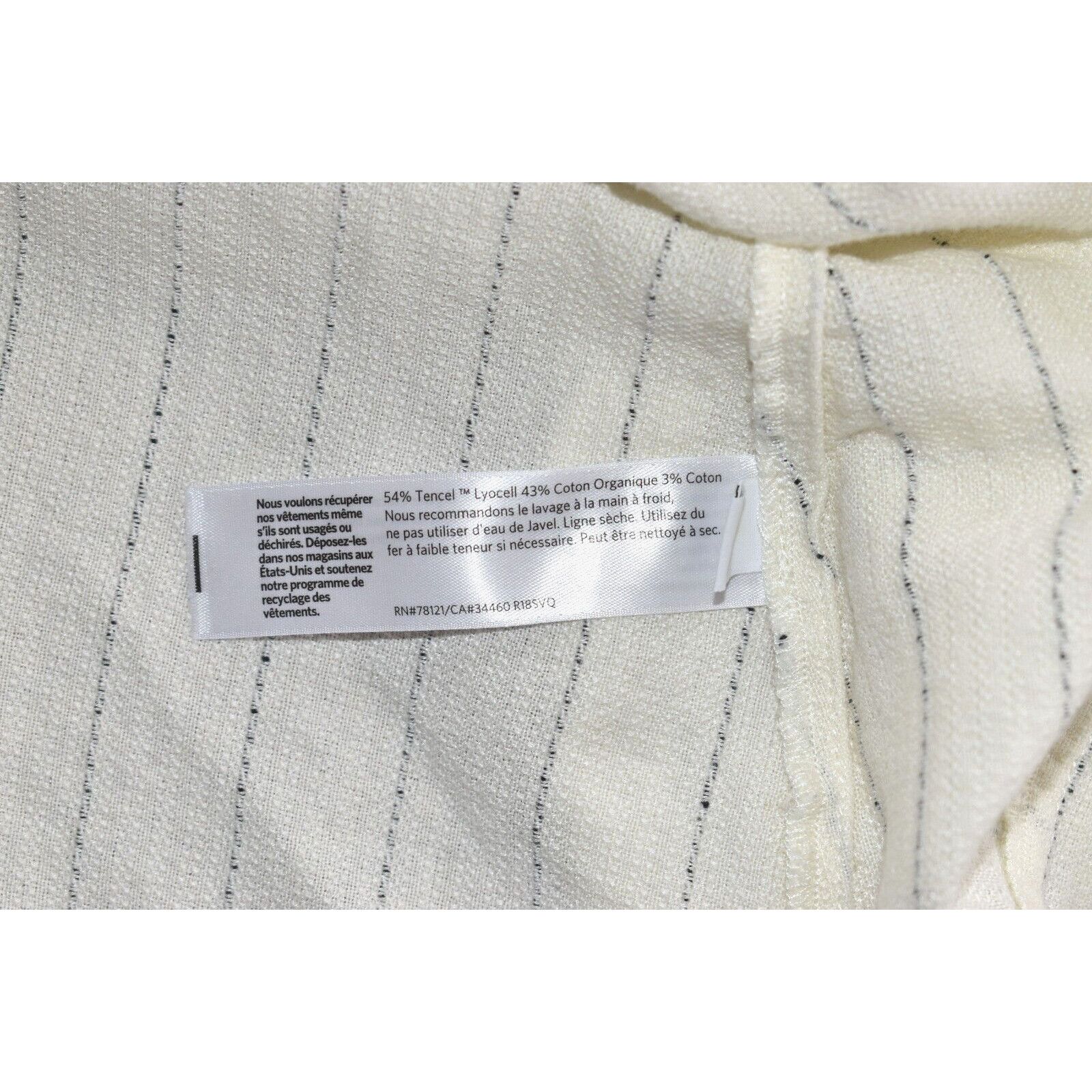 Eileen Fisher EILEEN FISHER Striped Tencel Org Cotton 3/4 Sleeve Top Sz L Size L / US 10 / IT 46 - 6 Thumbnail