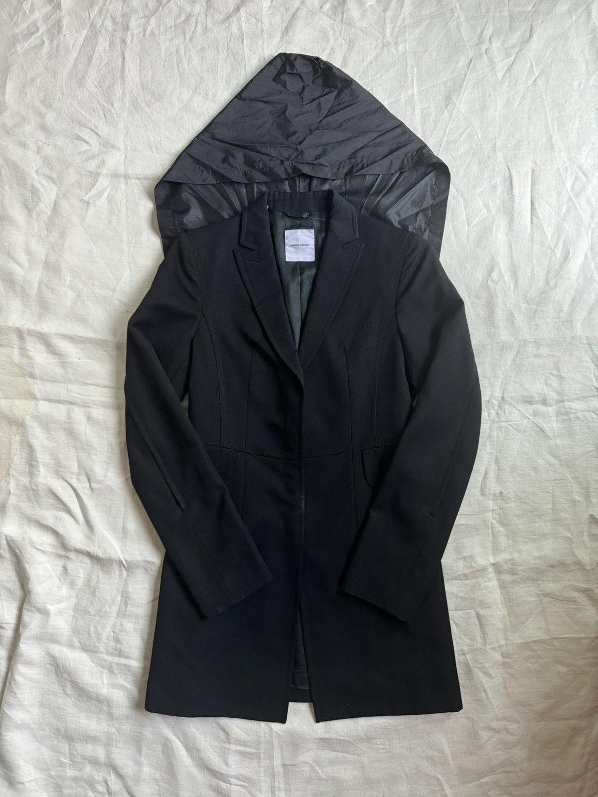 image of Costume National Hooded Blazer in Black, Women's (Size Small)