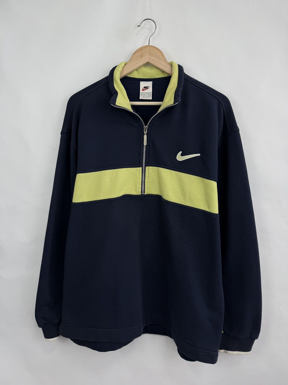 Nike 🇺🇸 Vintage 90s Nike Athletic 1/4 Zip Sweatshirt Rare Hype Y2K Size US M / EU 48-50 / 2 - 3 Thumbnail