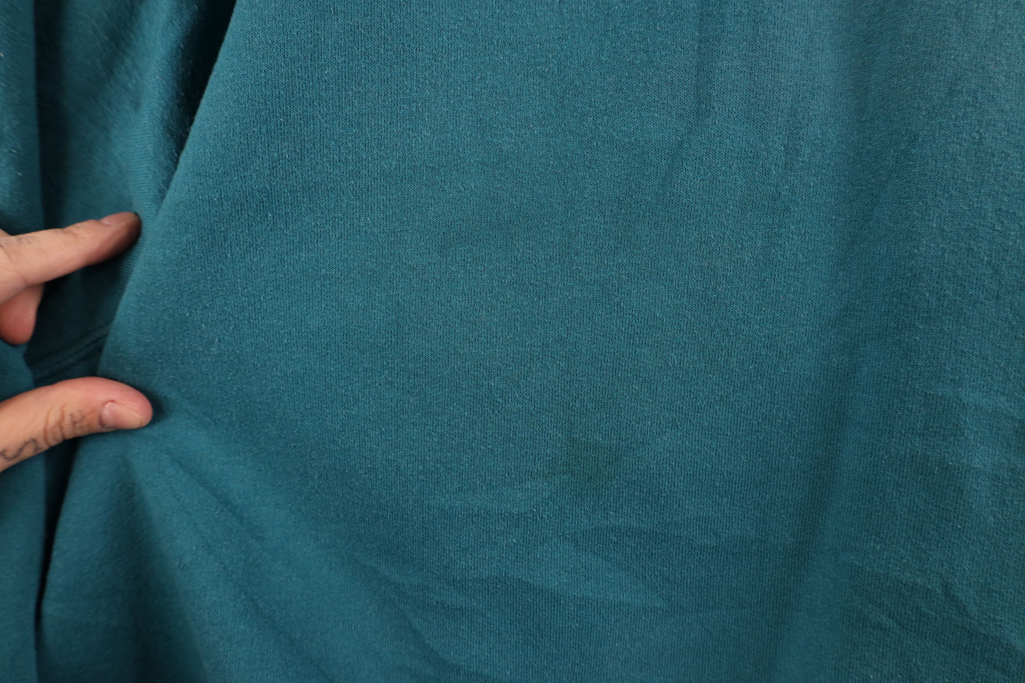 Vintage Vintage 90s Streetwear Blank Crewneck Sweatshirt Teal Size US XL / EU 56 / 4 - 4 Thumbnail