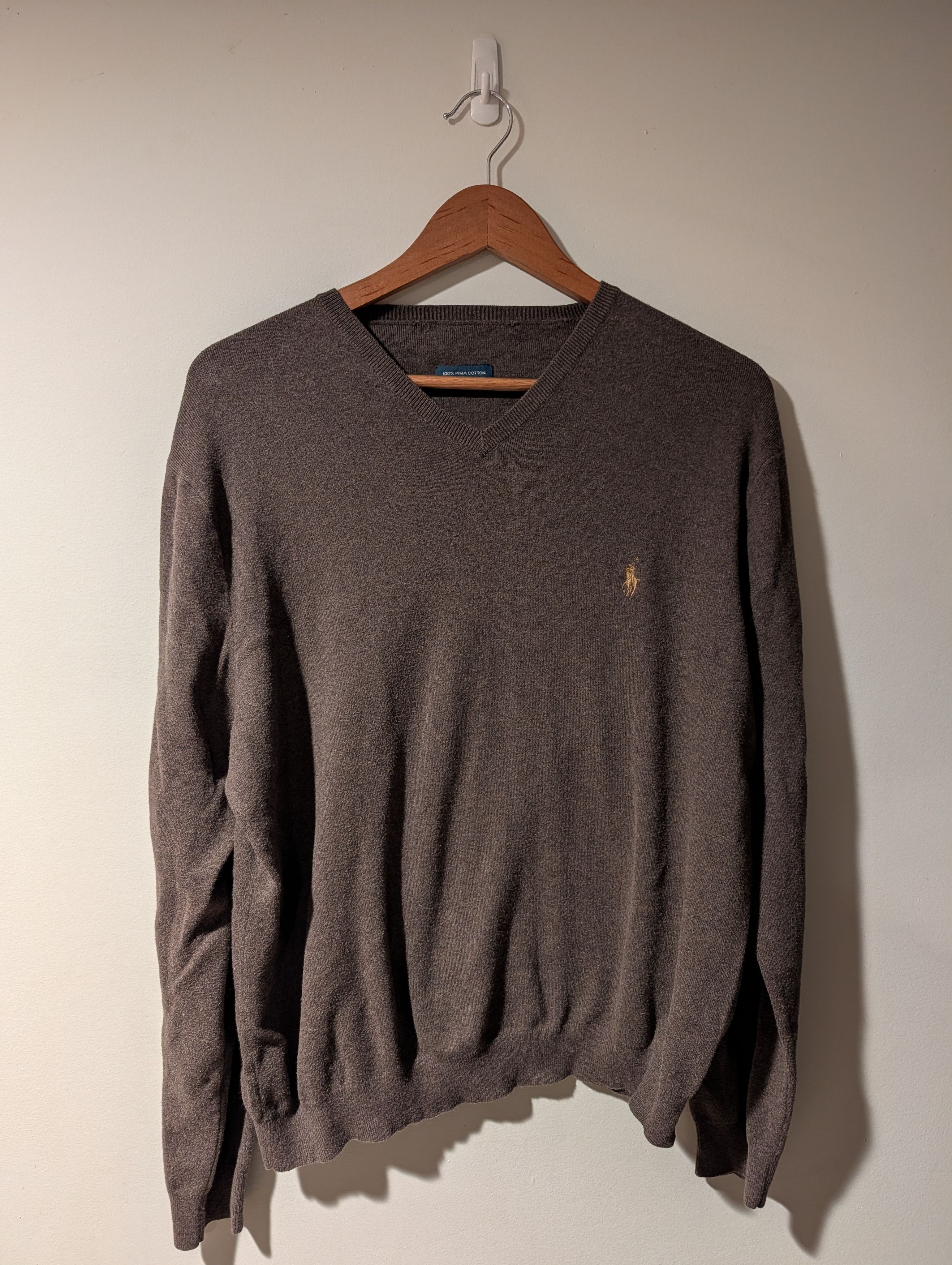 Polo Ralph Lauren Polo Ralph Lauren Men's Prima Cotton V-Neck Sweater Size US XL / EU 56 / 4 - 1 Thumbnail