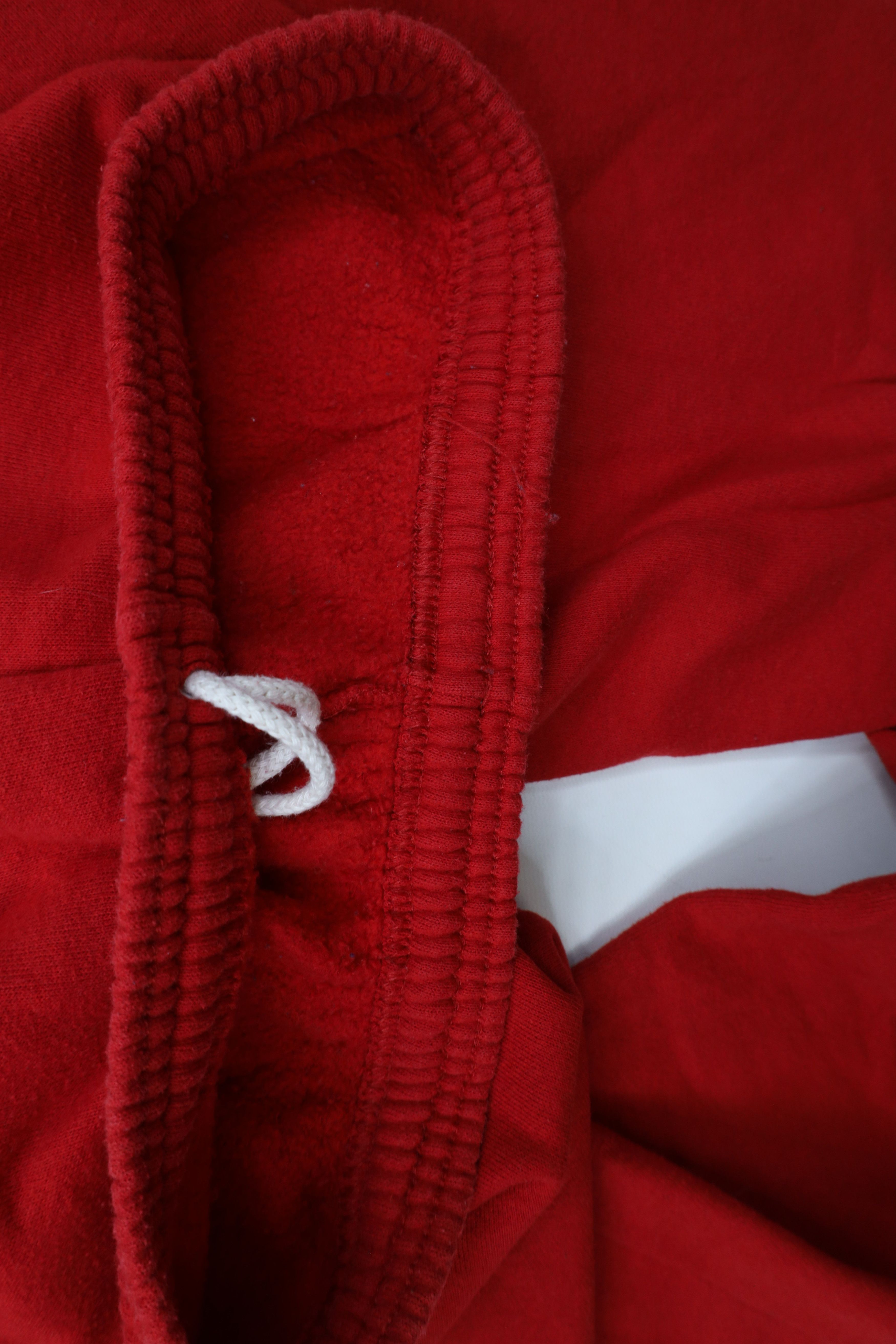 Vintage Vintage 90s Streetwear Distressed Blank Sweatpants Red USA Size US 34 / EU 50 - 9 Thumbnail