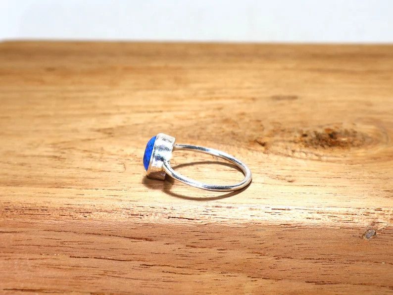 Handmade Handmade Lapis Lazuli Ring: 925 Sterling Silver, Gift idea Size ONE SIZE - 6 Thumbnail
