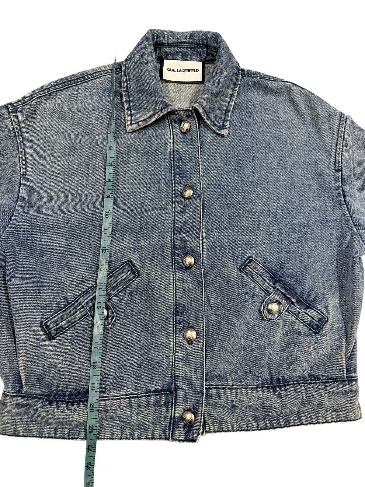 Karl Lagerfeld Authentic💥Karl Lagerfeld Paris Denim Jacket Wash Size S / US 4 / IT 40 - 17 Thumbnail