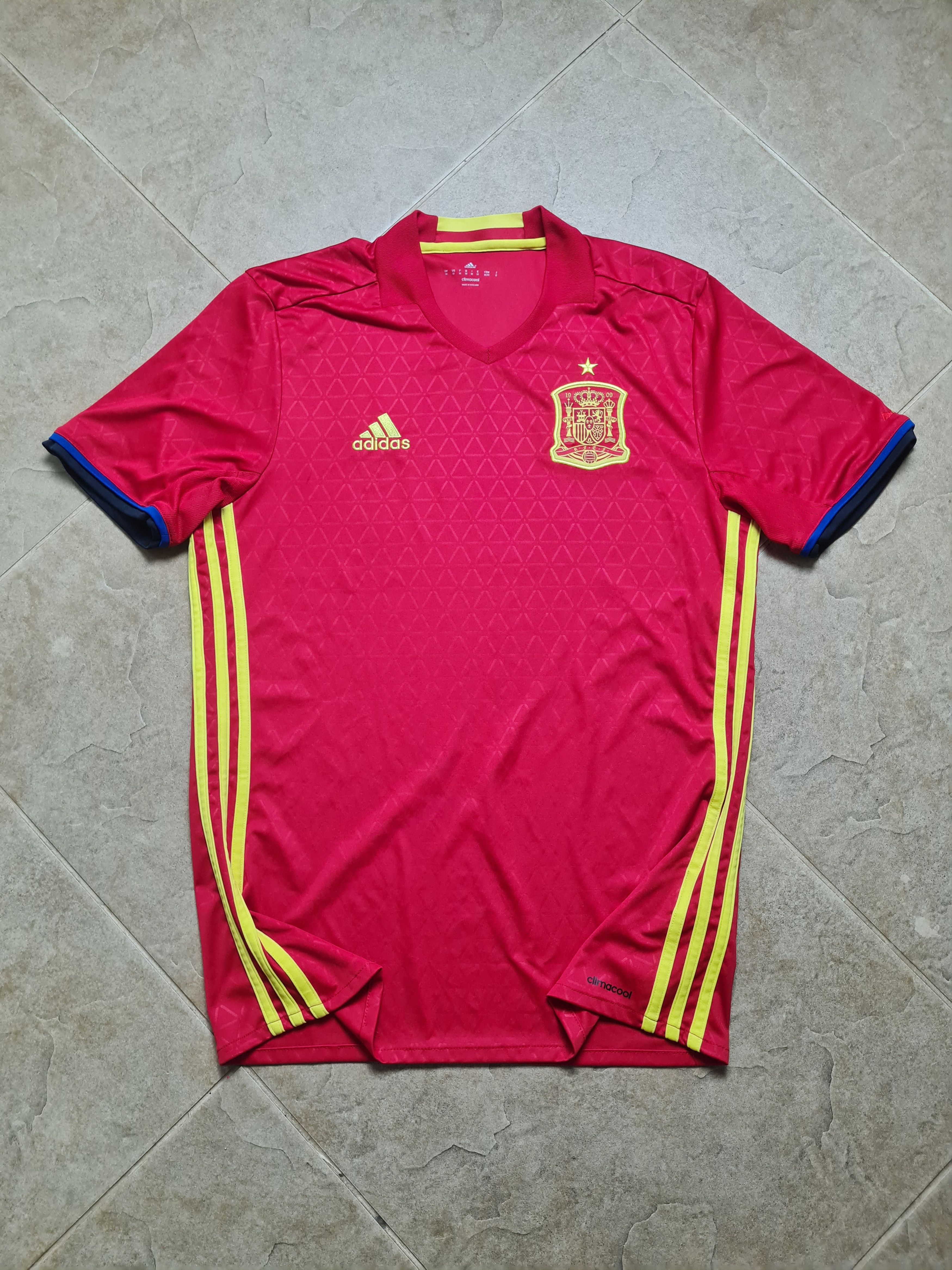 Adidas JERSEY SPAIN 2016-17 HOME SHIRT ADIDAS AI4411 SHIRT SOCCER Size US M / EU 48-50 / 2 - 8 Thumbnail