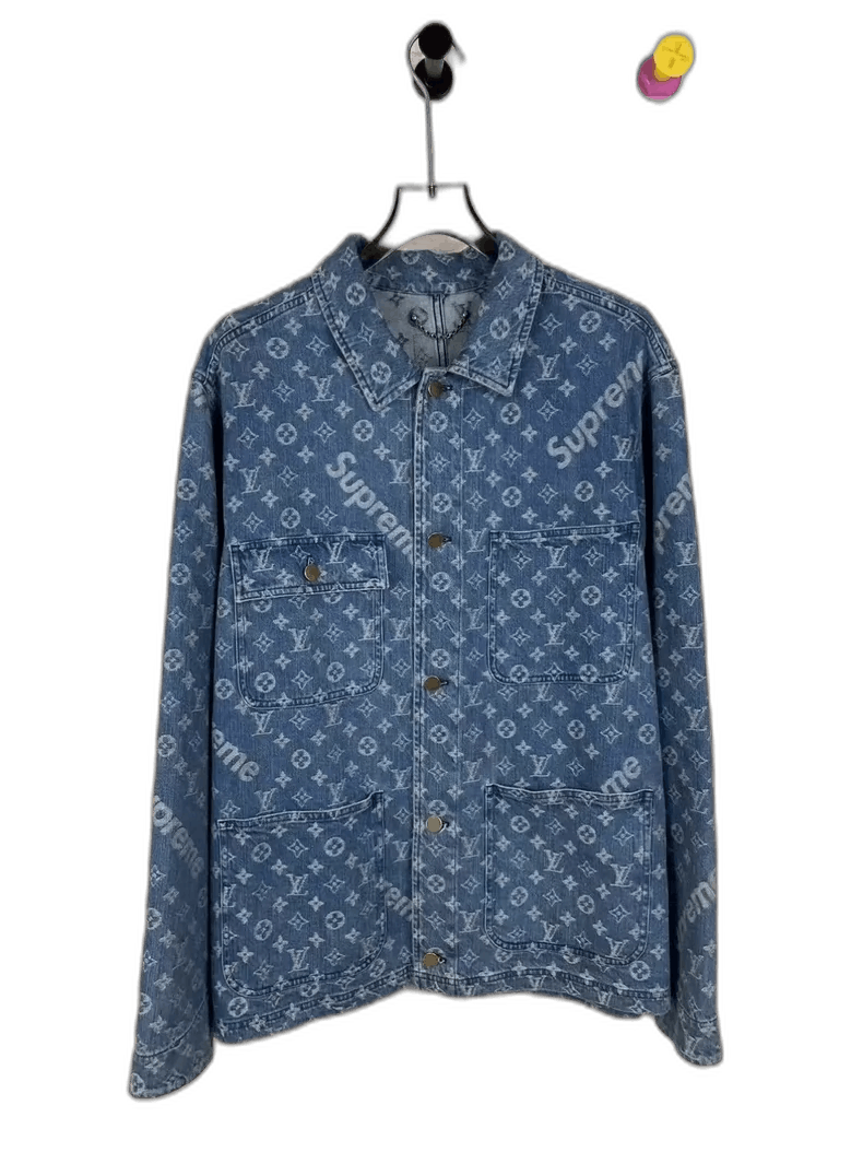 Louis Vuitton Louis Vuitton x Supreme Denim Jacket-yf Size US XXL / EU 58 / 5 - 1 Thumbnail