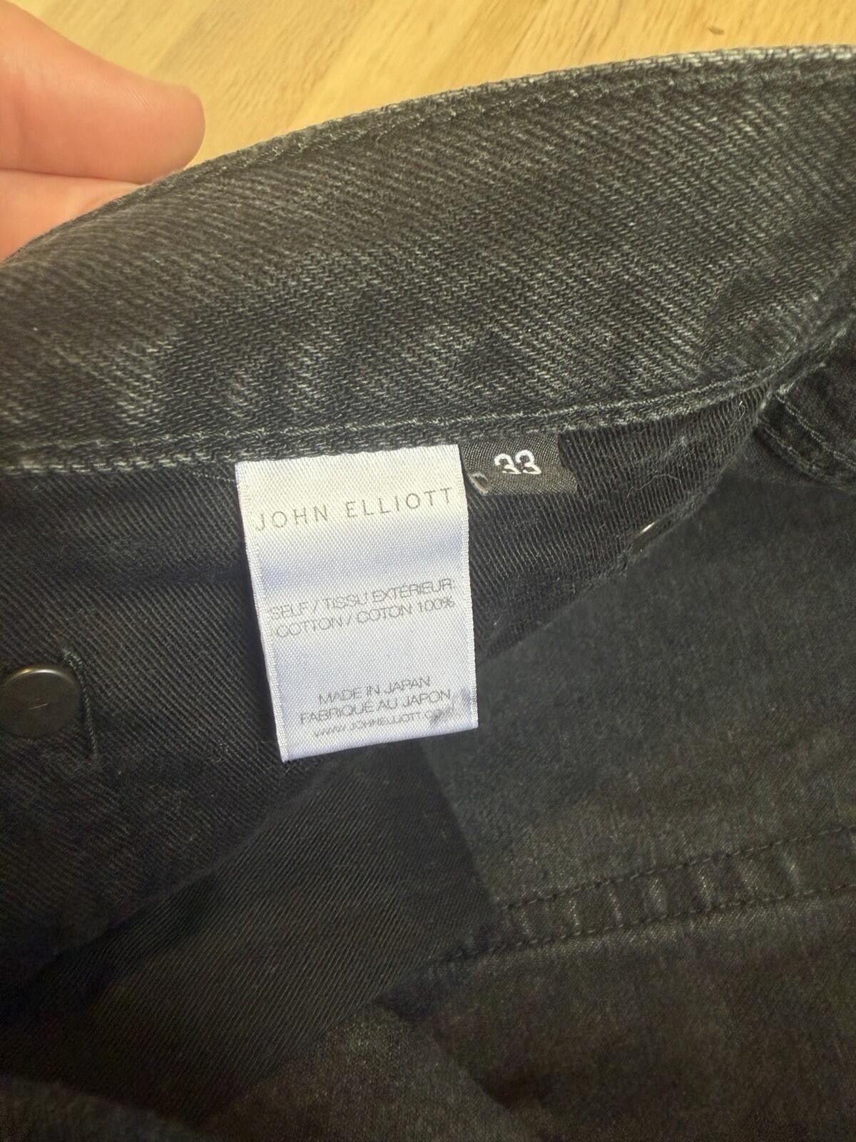 John Elliott John Elliot Painted Distressed Jeans Black Size 33 Size US 33 - 4 Thumbnail