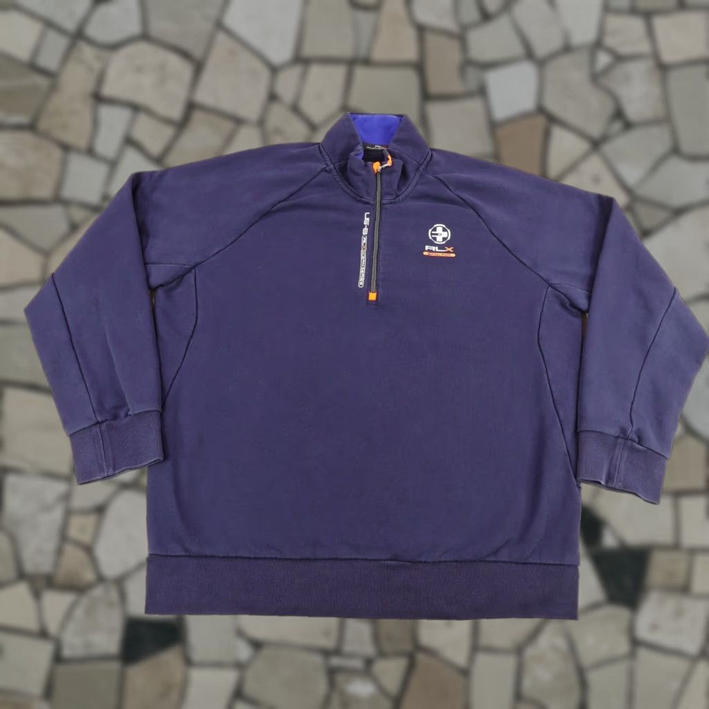 Ralph Lauren VINTAGE Ralph Lauren RLX Sweater Mens XXL Blue Nautical 1/4 Zip Pullover Regular Fit Size US XXL / EU 58 / 5 - 1 Thumbnail