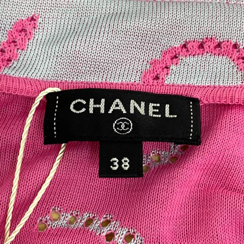 Chanel Chanel Color-blocked logo hollow full-print lapel long-sle Size XS / US 0-2 / IT 36-38 - 5 Thumbnail