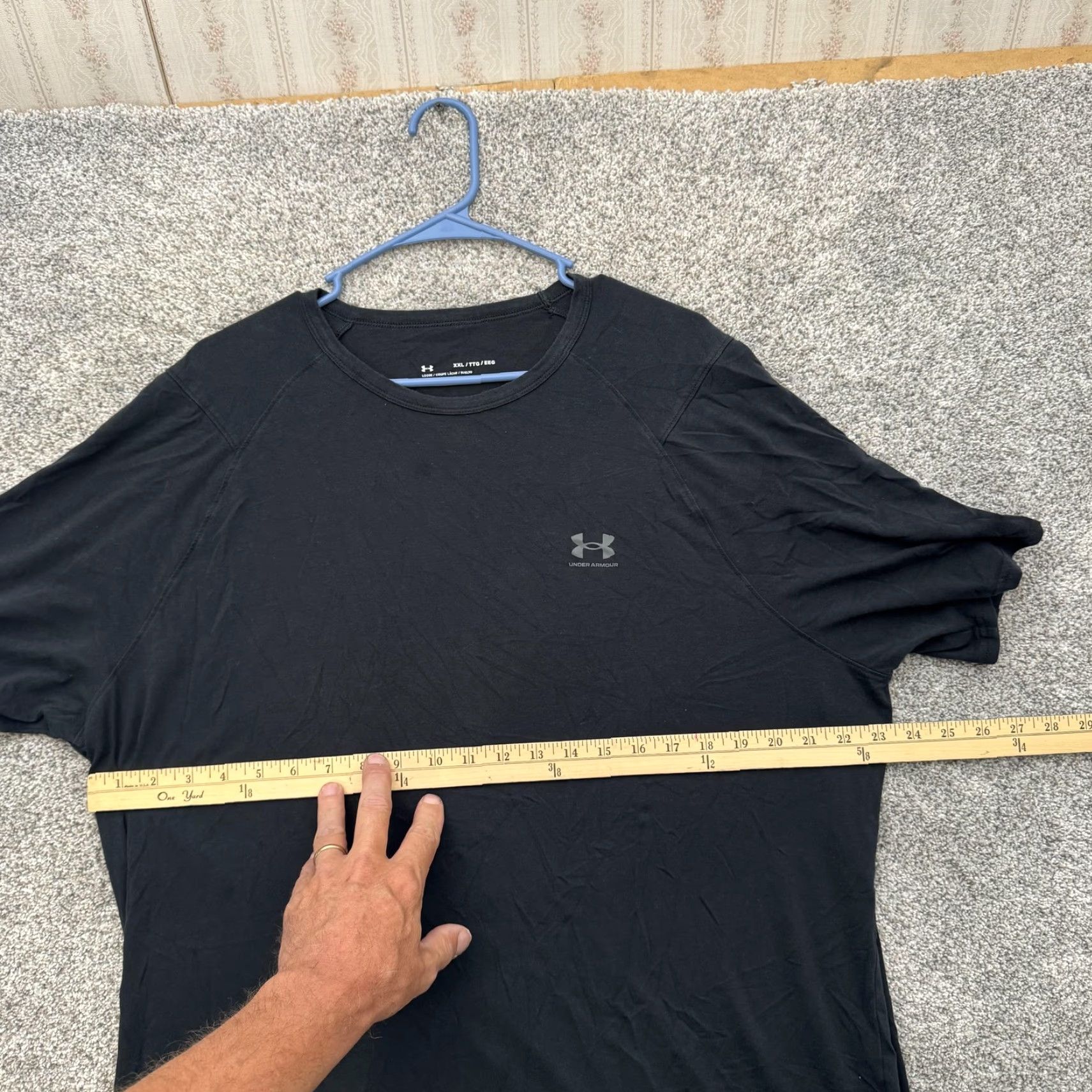 Under Armour Under Armour Shirt Mens 2XL Black Loose Fit Short Sleeve Crew Neck Athletic Gym T-Shirt SS 2022 1370363 Size US XXL / EU 58 / 5 - 3 Thumbnail
