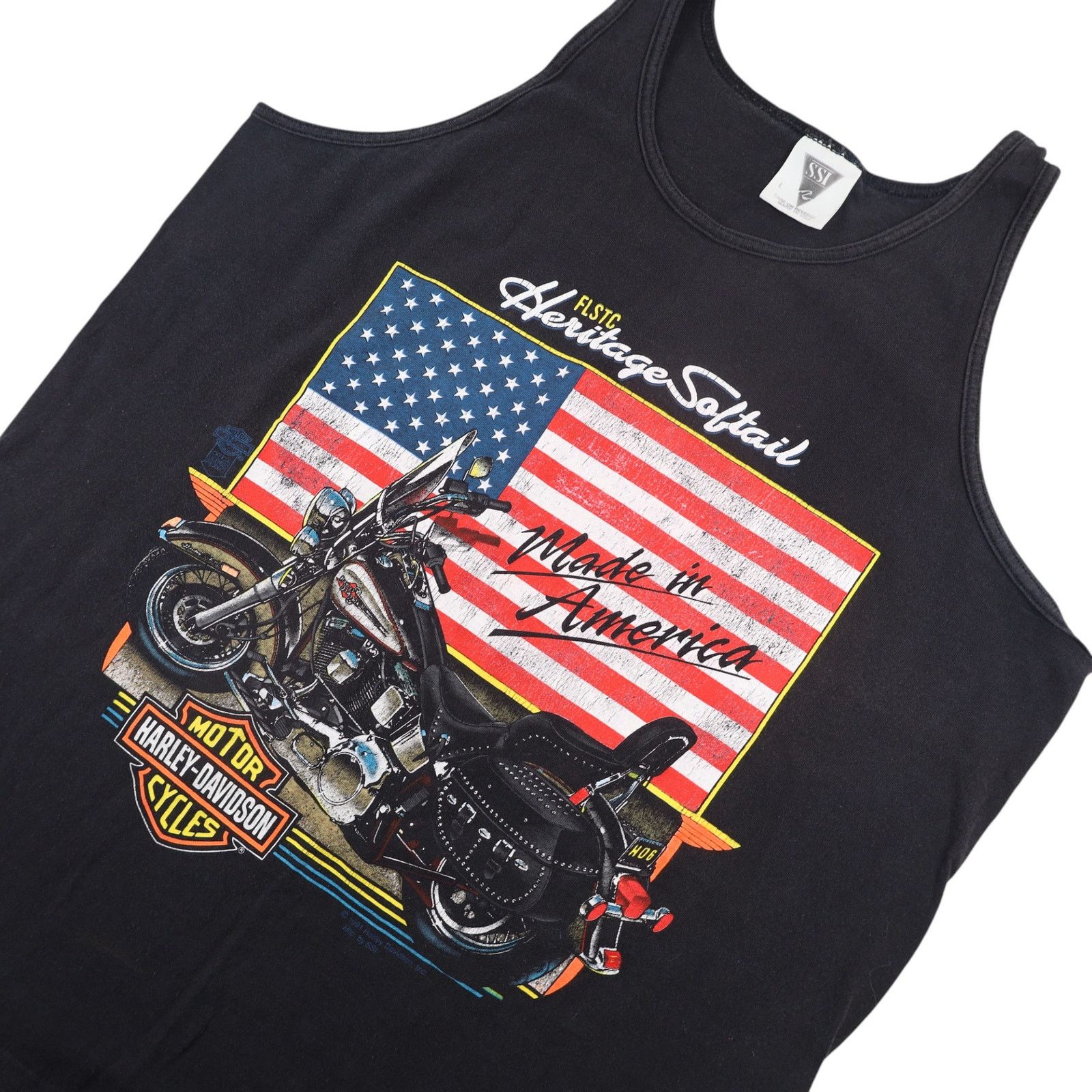 Harley Davidson × Vintage VTG Harley Davidson Heritage Softail Graphic Tank Top Size US L / EU 52-54 / 3 - 2 Thumbnail