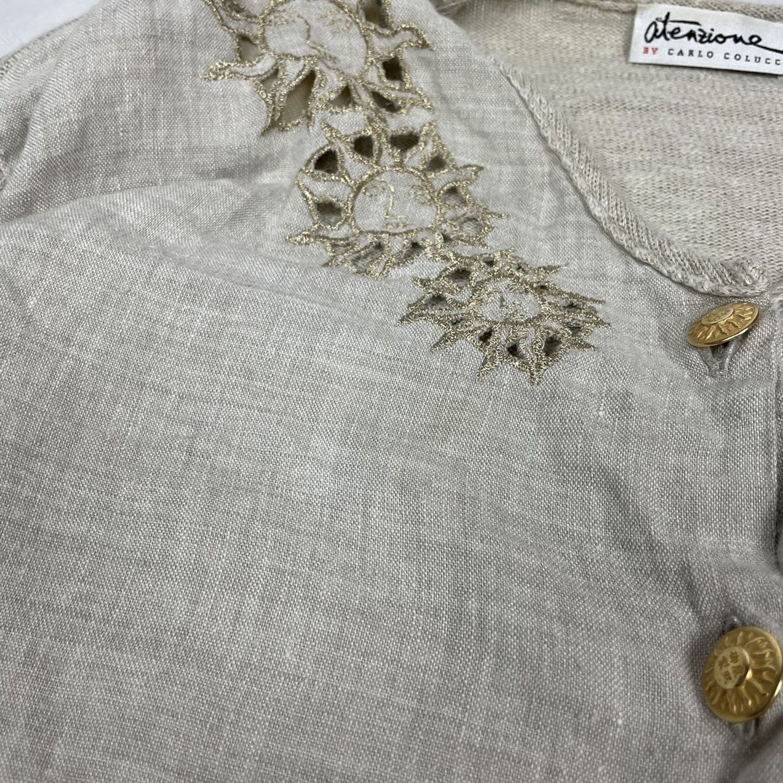 Carlo Colucci × Vintage Carlo Colucci Attenzione Vintage Cardigan Size M / US 6-8 / IT 42-44 - 4 Thumbnail