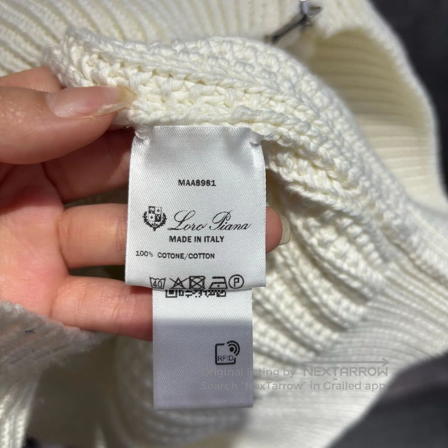 Loro Piana LORO PIANA Rohr Pilot Long-Sleeved Cashmere Sweater with S Size US M / EU 48-50 / 2 - 2 Thumbnail