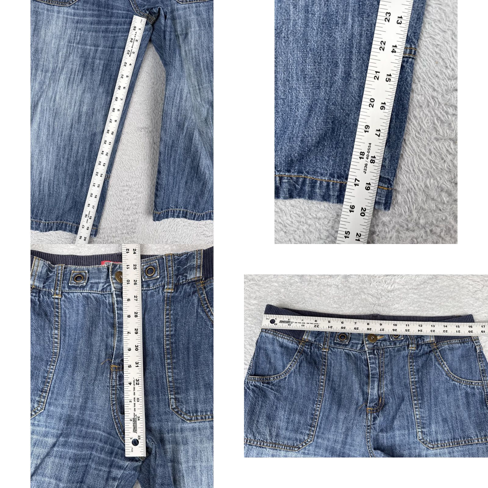 Faded Glory VINTAGE Faded Glory Capri Pants Womens 10 Blue Denim High Rise Pockets Zip Fly Retro Size 32" / US 10 / IT 46 - 8 Thumbnail