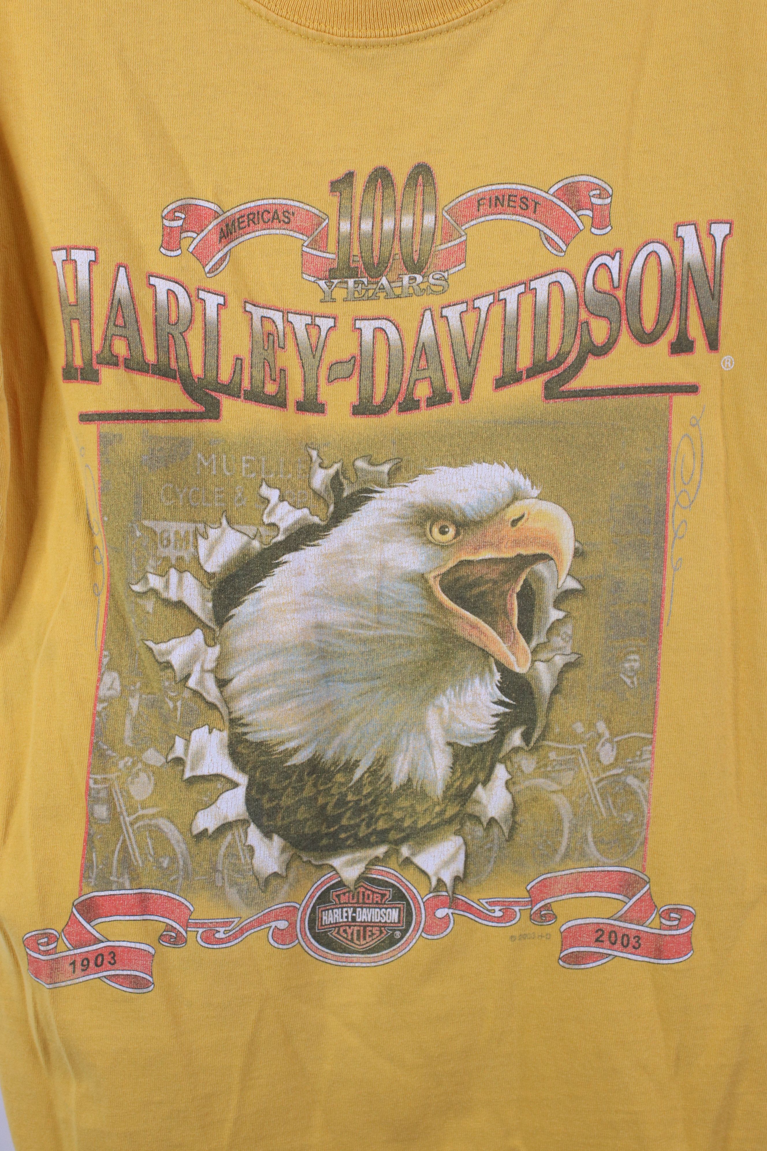 Harley Davidson Vintage Y2K 2003 Harley Davidson Anniversary Eagle T-Shirt Size US S / EU 44-46 / 1 - 4 Thumbnail