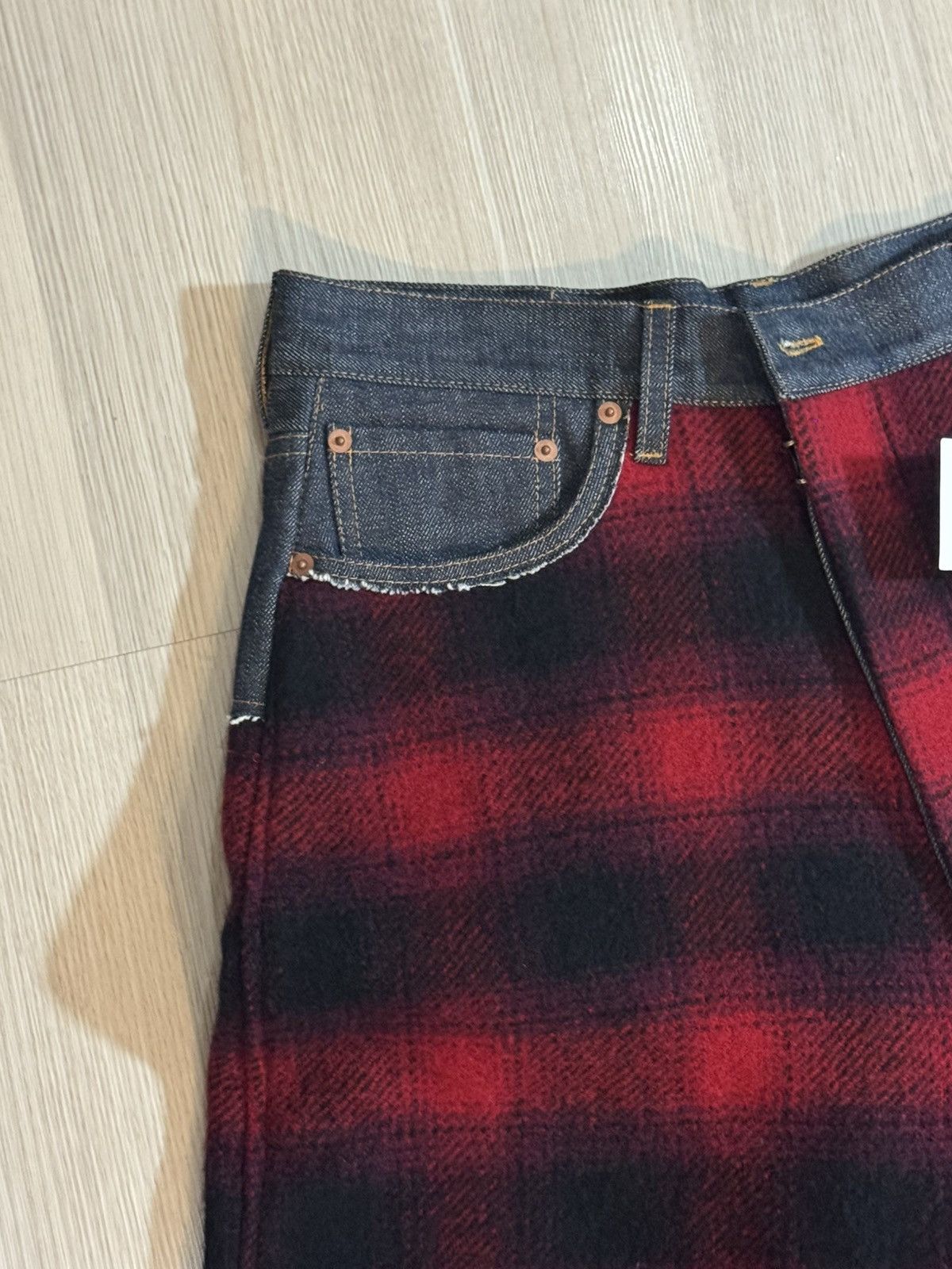 Maison Margiela × Pendleton MAISON MARGIELA Pendleton Flannel Denim Shorts Size US 36 / EU 52 - 2 Thumbnail
