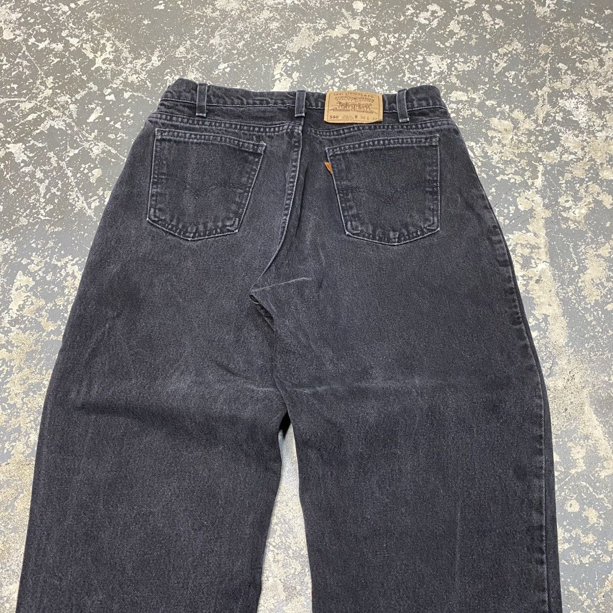 Other Vintage Levi’s 560 Baggy Fit Black Orange Tab Denim Jeans Size US 33 - 17 Thumbnail