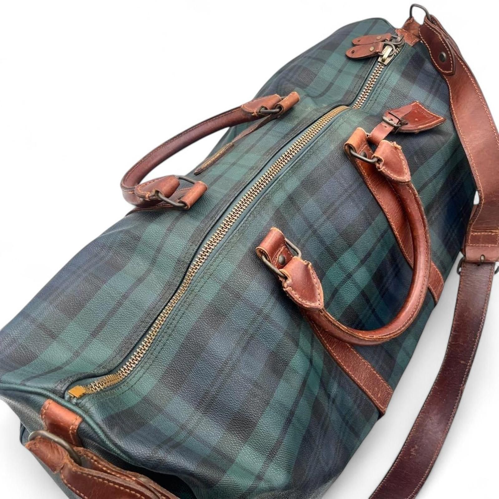 Polo Ralph Lauren Ralph Lauren - Men's Travel Bag in Tartan with Leather Trim Size ONE SIZE - 5 Thumbnail