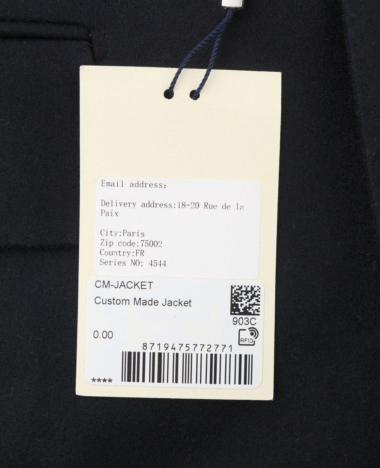 Suitsupply VICENZA UK46S Dark Blue Wool Cashmere Coat 88182 Size US XL / EU 56 / 4 - 10 Thumbnail