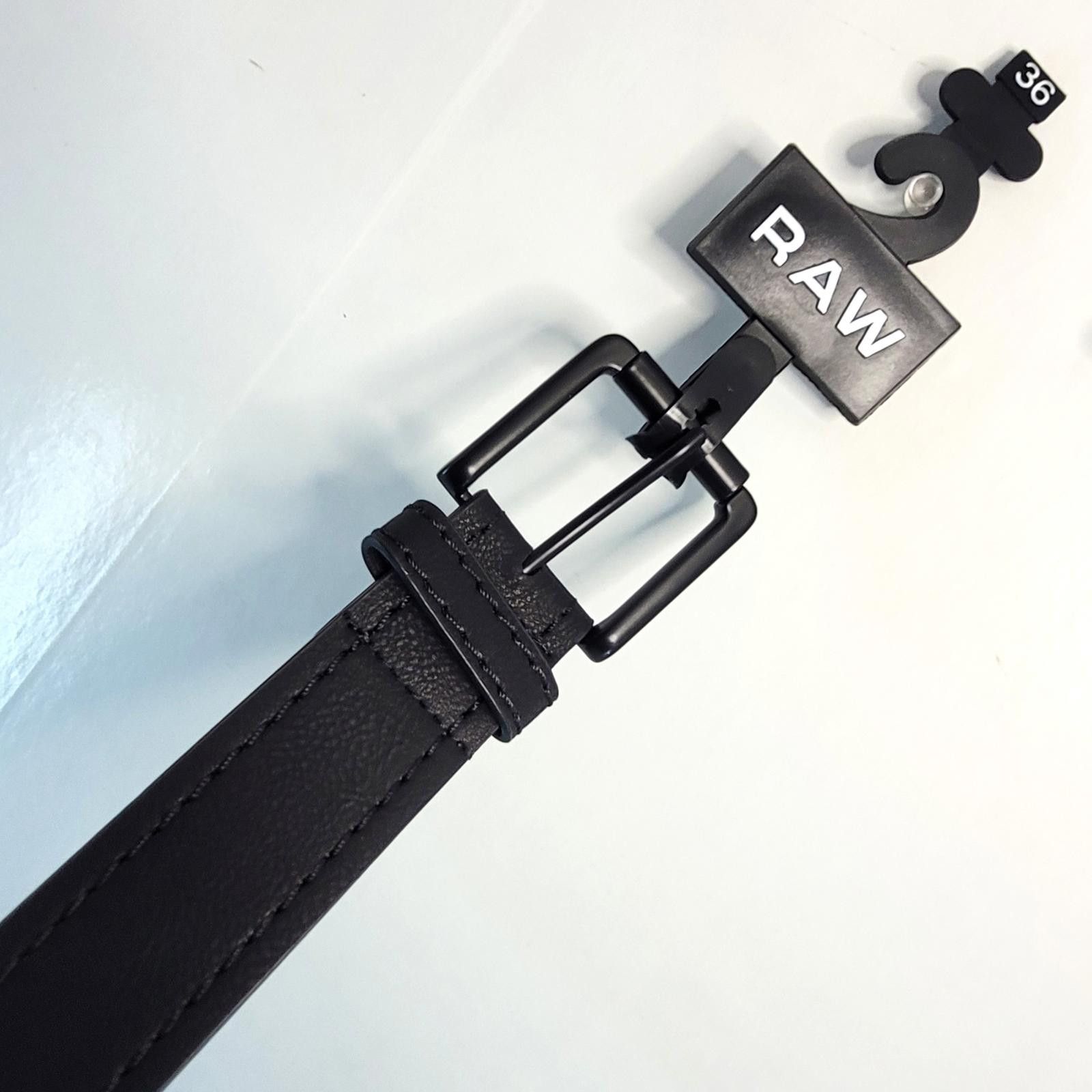 Other RAW Black Leather Belt Size 36 – 36.5mm Wide – NEW with Tags Size ONE SIZE - 1 Thumbnail
