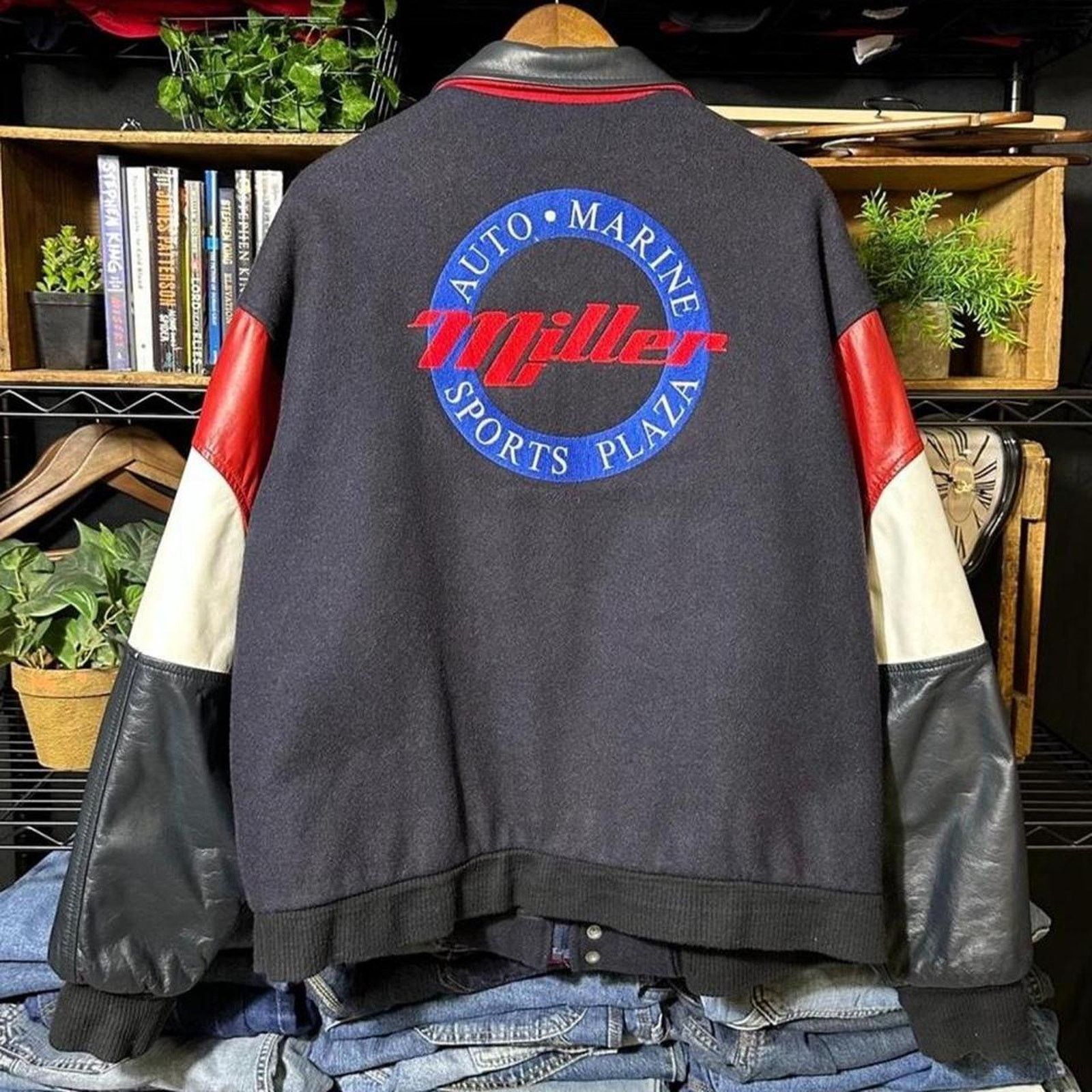 Other Vintage 90s Miller Auto Marine Leather Jacket Black XL Coat Size US XL / EU 56 / 4 - 1 Thumbnail