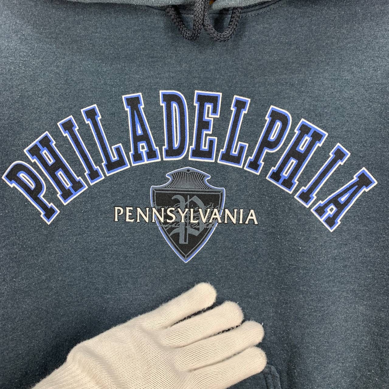 Gildan Y2K Vintage PENNSYLVANIA PHILADELPHIA 50/50 Hoodie #2349/25 Size US S / EU 44-46 / 1 - 2 Thumbnail