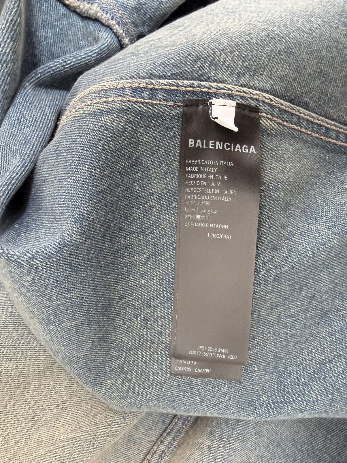 Balenciaga Balenciaga Inside Out Oversize Denim Jacket Reversible Size US S / EU 44-46 / 1 - 12 Thumbnail
