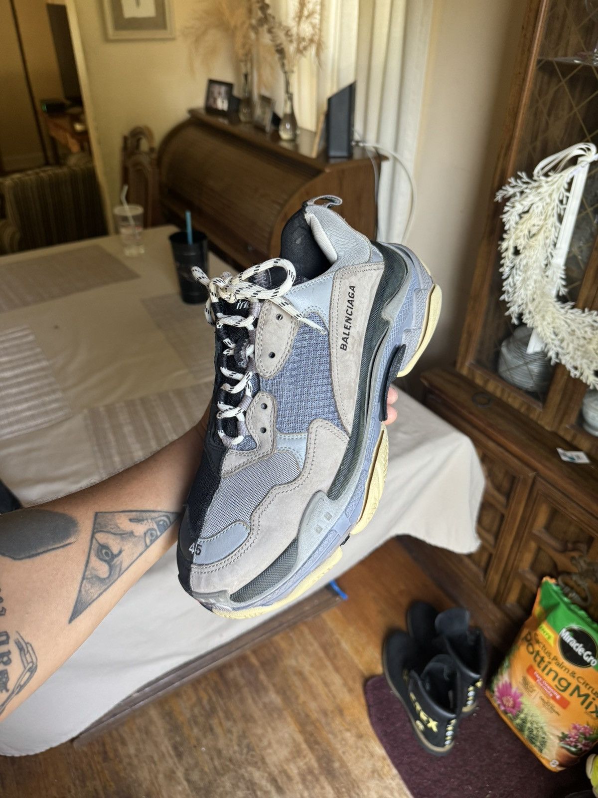 Balenciaga Balenciaga Triple S Sneaker 'Split' Size US 12 / EU 45 - 2 Thumbnail