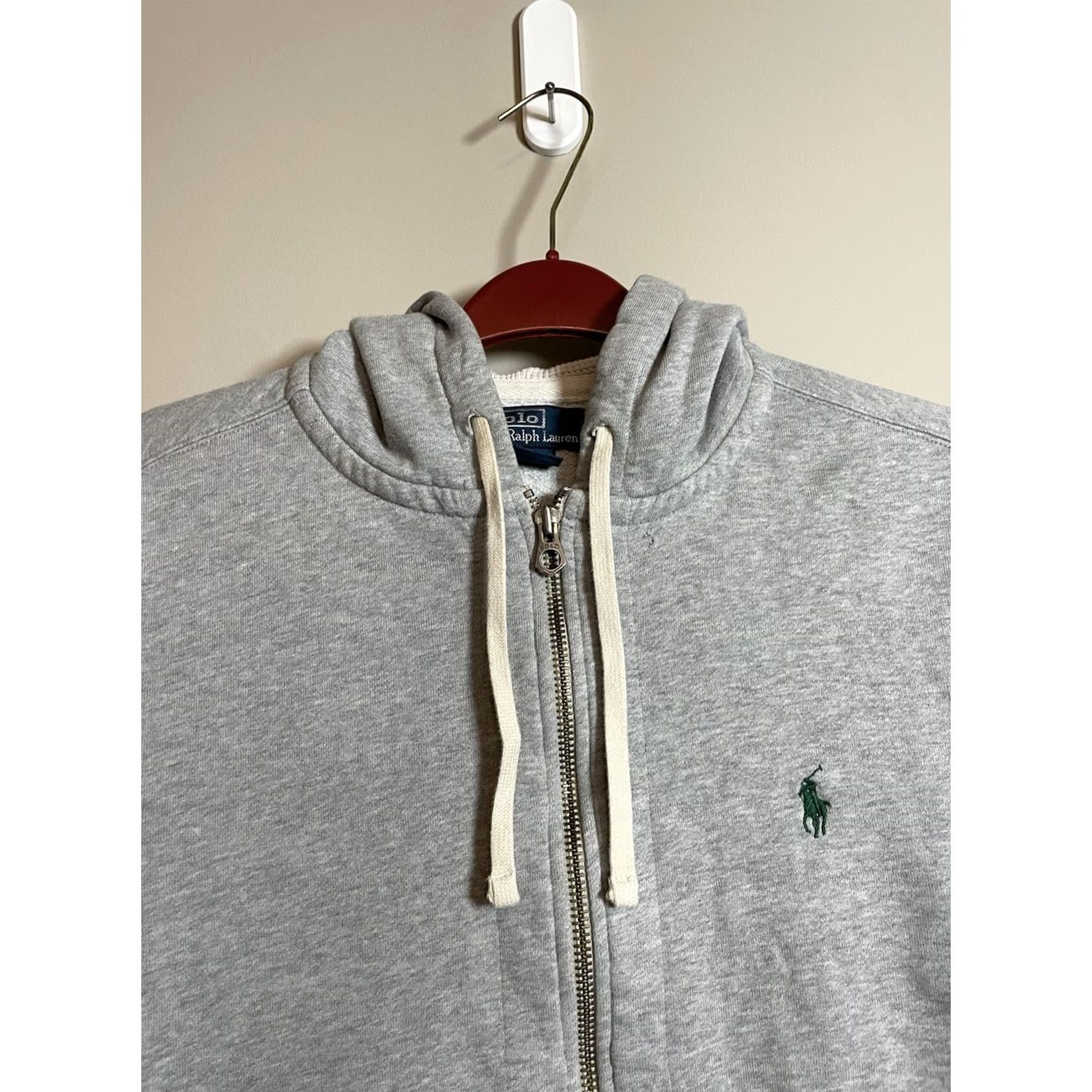 Polo Ralph Lauren VINTAGE Ralph Lauren Polo Hoodie Men L Grey Cotton Full Pony E548 Size US L / EU 52-54 / 3 - 2 Thumbnail