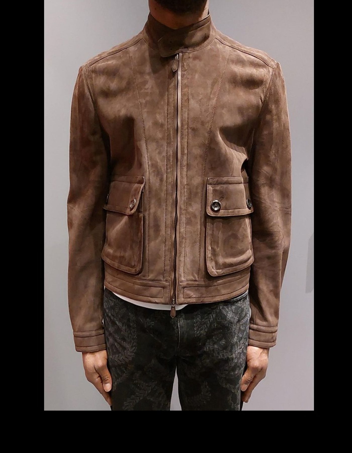 image of Tom Ford O1Loc1C0324 Be420-M08 Outwear Jacket In Dark Brown, Men's (Size Medium)