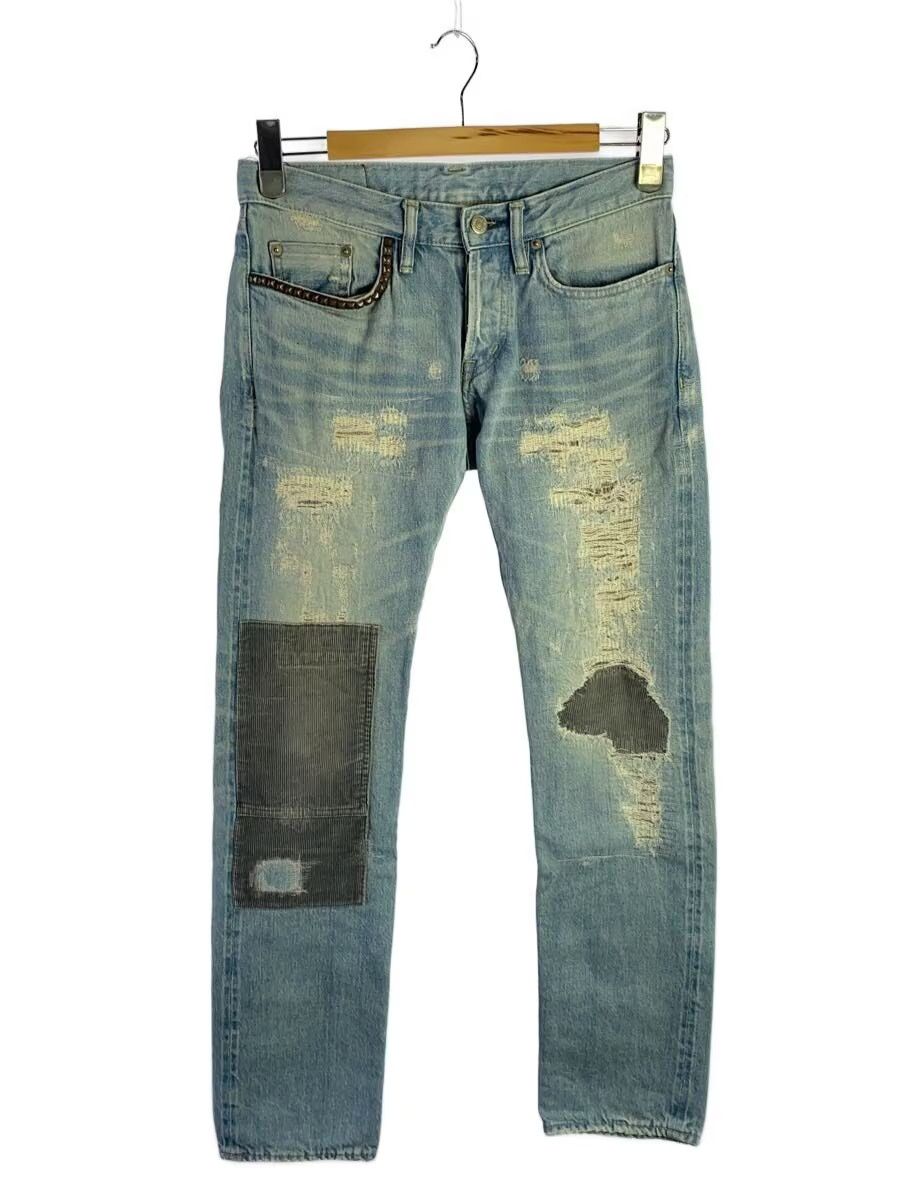 Hysteric Glamour Patchwork Distressed Studded Denim Jeans Size US 28 / EU 44 - 1 Thumbnail