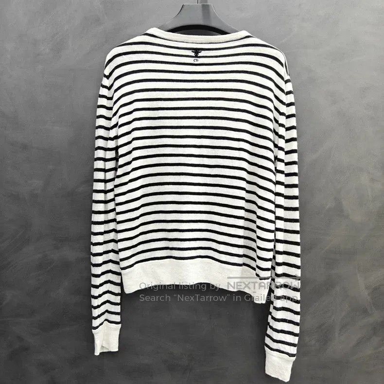 Dior Dior Zoo series linen cashmere striped long-sleeved T-shir Size XS / US 0-2 / IT 36-38 - 2 Thumbnail