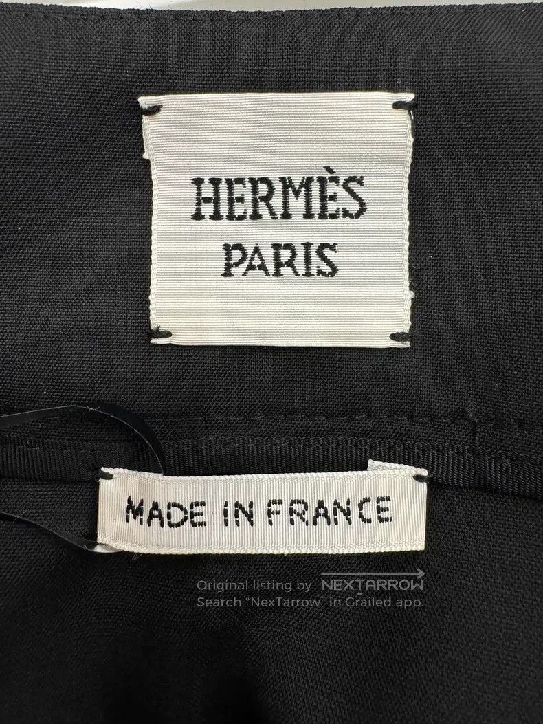 Hermes Hermes Black women's skirt with pig nose chain zipper Size 24" / US 00 / IT 34 - 4 Thumbnail