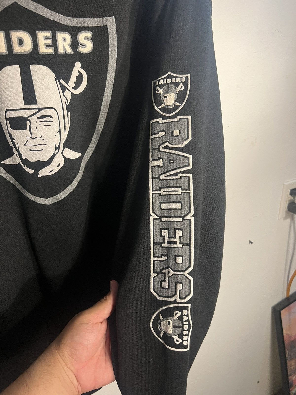 NFL × Vintage Vintage Radiers Football Hoodie NFL Black and Grey Size US XL / EU 56 / 4 - 7 Thumbnail
