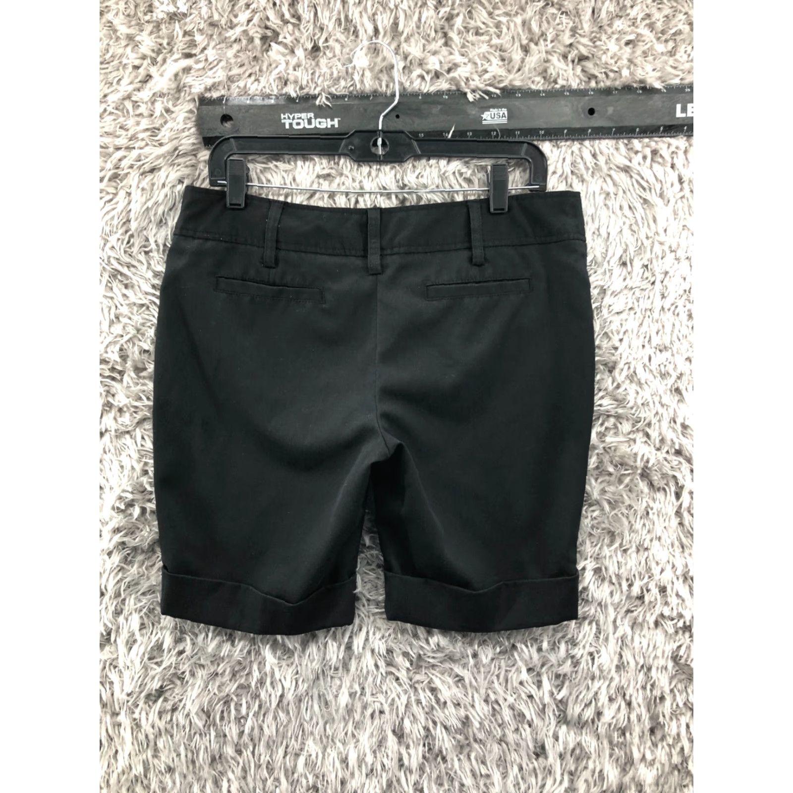 Vintage Mandee Shorts Juniors Size 9 Mid Rise Dark Wash Black Size 30" / US 8 / IT 44 - 4 Thumbnail