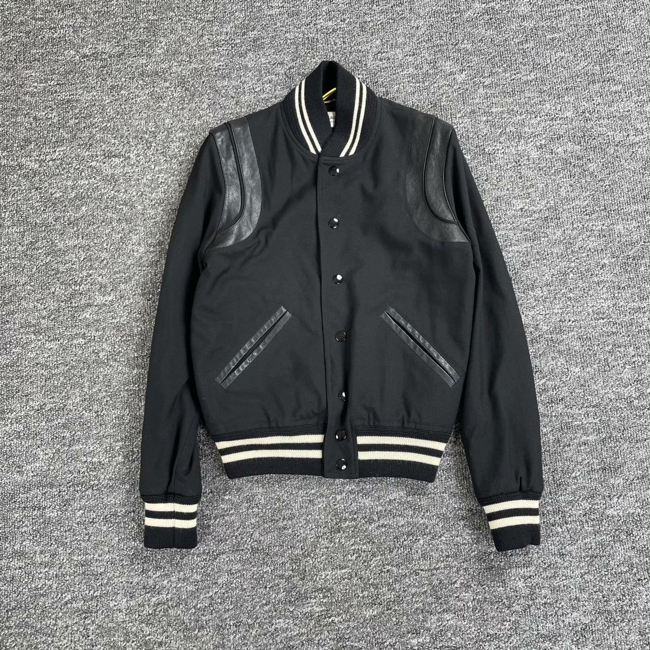 Saint Laurent Paris Saint Laurent Black Varsity Jacket Size US M / EU 48-50 / 2 - 1 Thumbnail