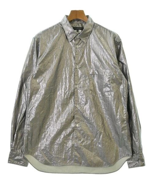 Comme des Garcons Homme Plus Shirt Button Up Long Sleeve Nylon Chest Pocket Silver Size US M / EU 48-50 / 2 - 1 Thumbnail
