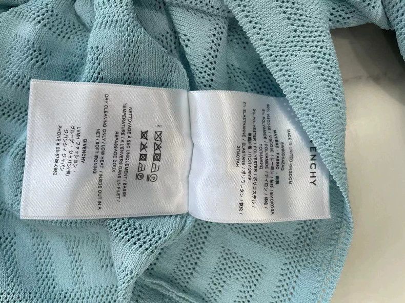 Givenchy Givenchy Light Blue High-Neck Knit Top, Size XS Size US XS / EU 42 / 0 - 5 Thumbnail