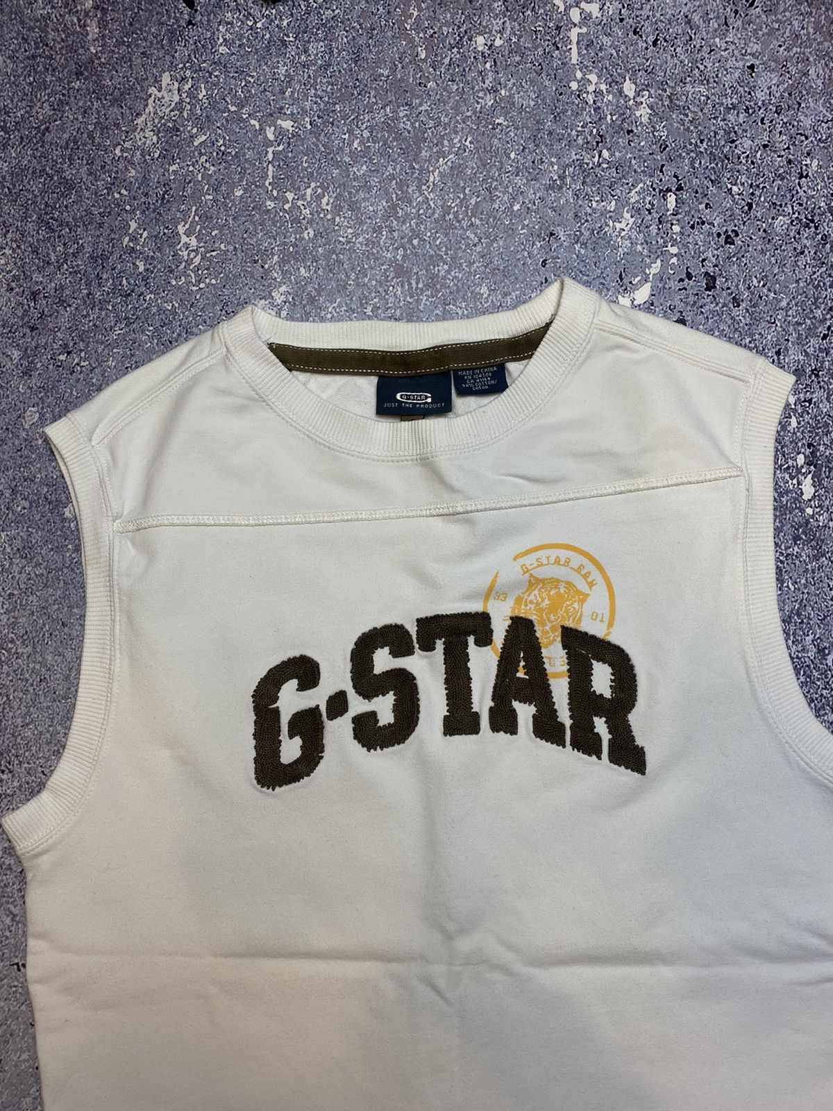 G-Star × Vintage 💥AVANT-GARDE G-STAR RAW WHITE SLEEVELESS TANK TOP Size US S / EU 44-46 / 1 - 5 Thumbnail