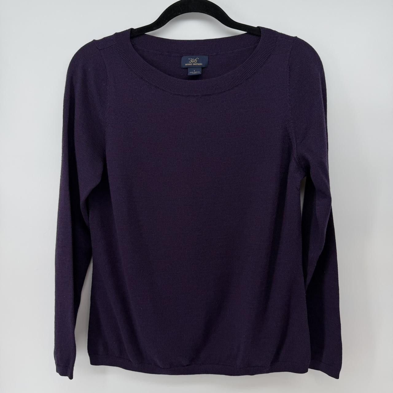 Brooks Brothers Brooks Brothers 346 Mens Merino Wool Sweater Size L Purple Size L / US 10 / IT 46 - 1 Thumbnail